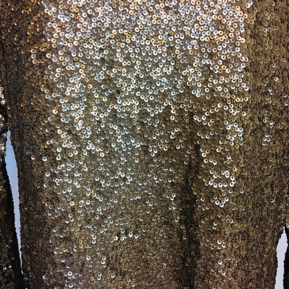 J. Crew women SZ M shimmer sequin long sleeve tee - Picture 5 of 8